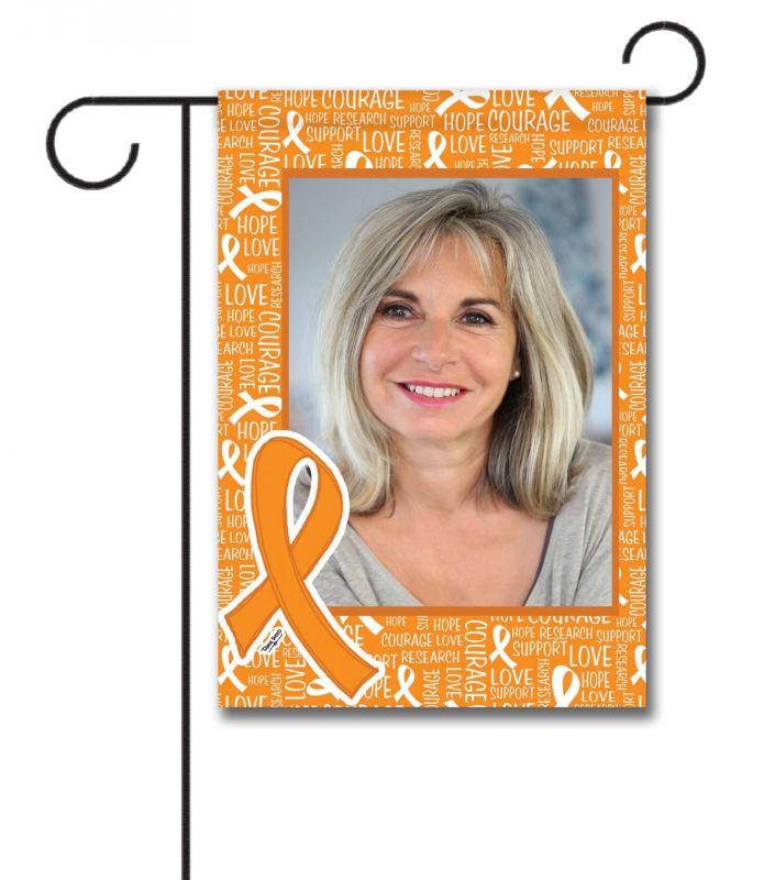 Buy Orange Ribbon, Leukemia & Kidney Cancer Photo Garden Flag