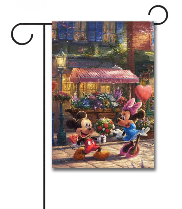 Buy: Mickey and Minnie Sweetheart Café – Garden Flag Flagology.com