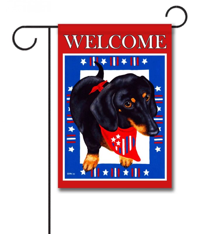 Buy Dachshund Stars Garden Flag Art