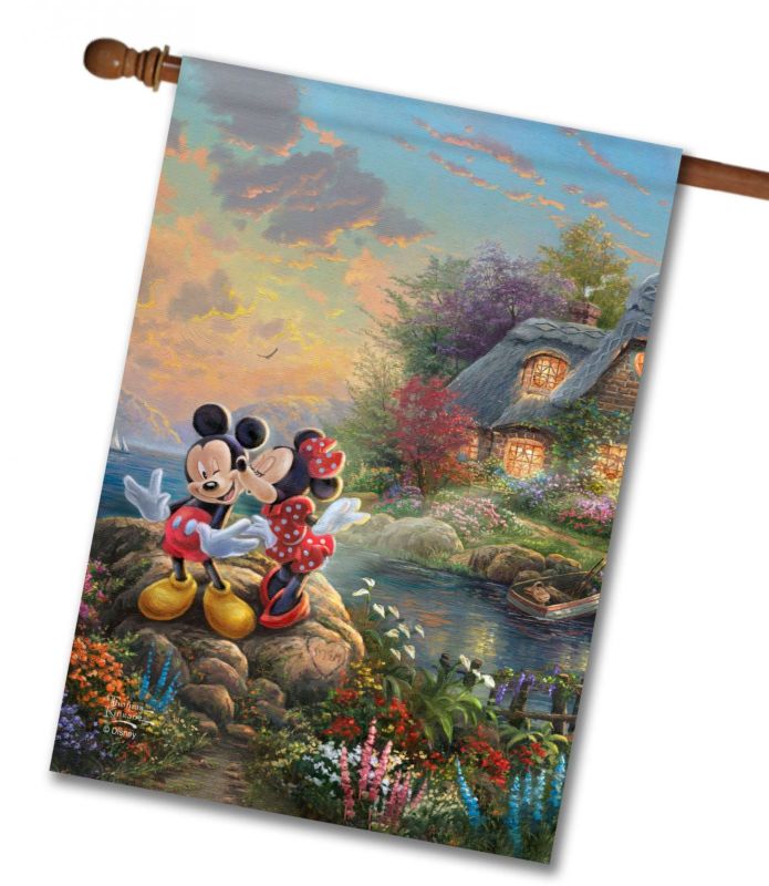 Mickey and Minnie Sweetheart Cove - House Flag - 28'' x 40''