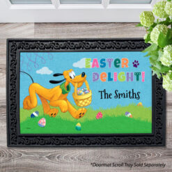 Personalized Pluto Easter Delight Doormat - 18" x 30"