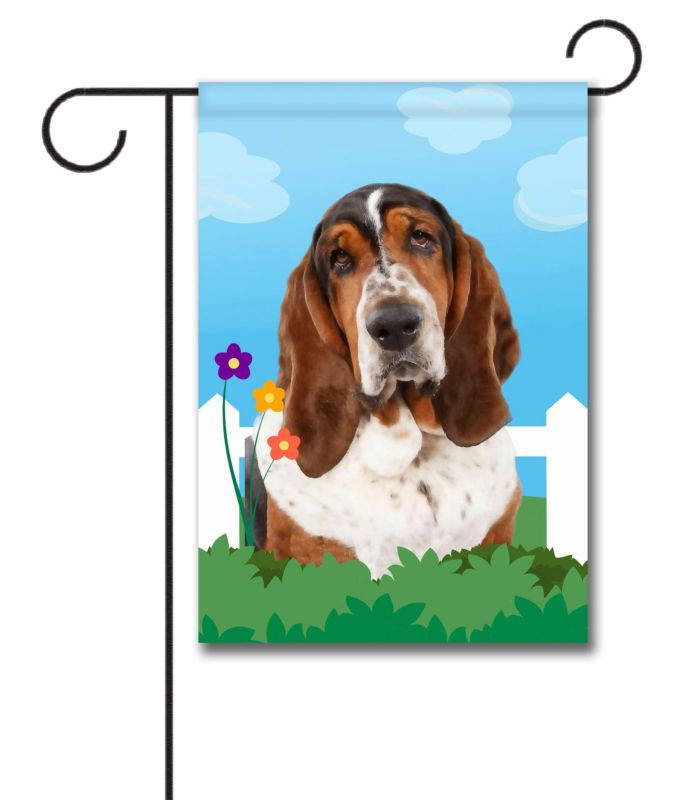 Buy Spring Basset Hound Garden Flag Spring Dog