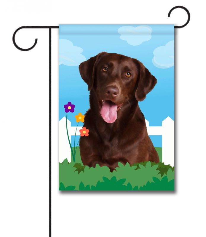 Buy Spring Chocolate Labrador Retriever Garden Flag