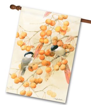 Chickadee Fall House Flag