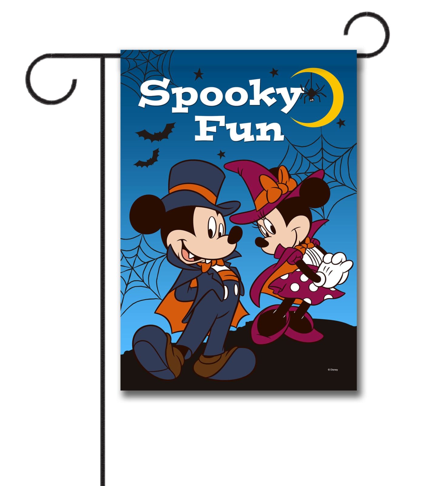 Buy: Halloween Mickey & Minnie Broom Flight – Garden Flag Flagology.com