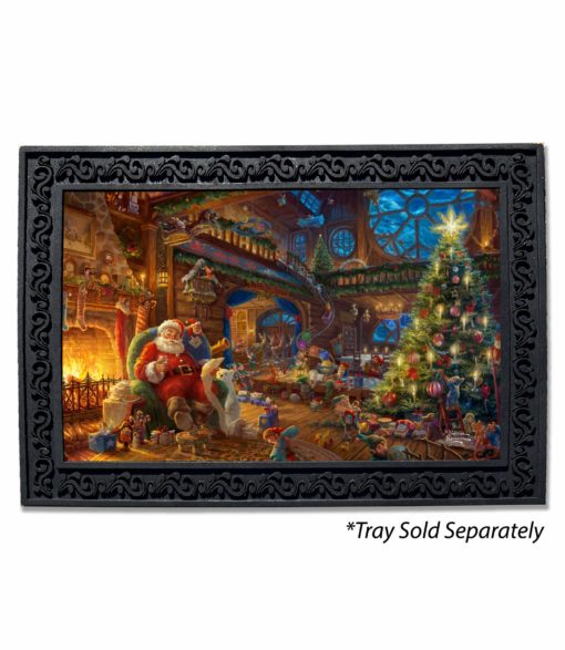 Thomas Kinkade Christmas Santa Doormat