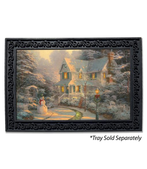 Thomas Kinkade Christmas Snowman Doormat
