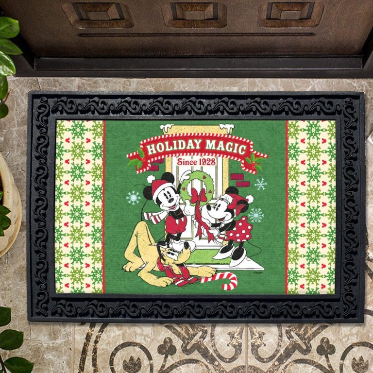 Buy Mickey, Minnie, Pluto Holiday Magic Doormat Pluto