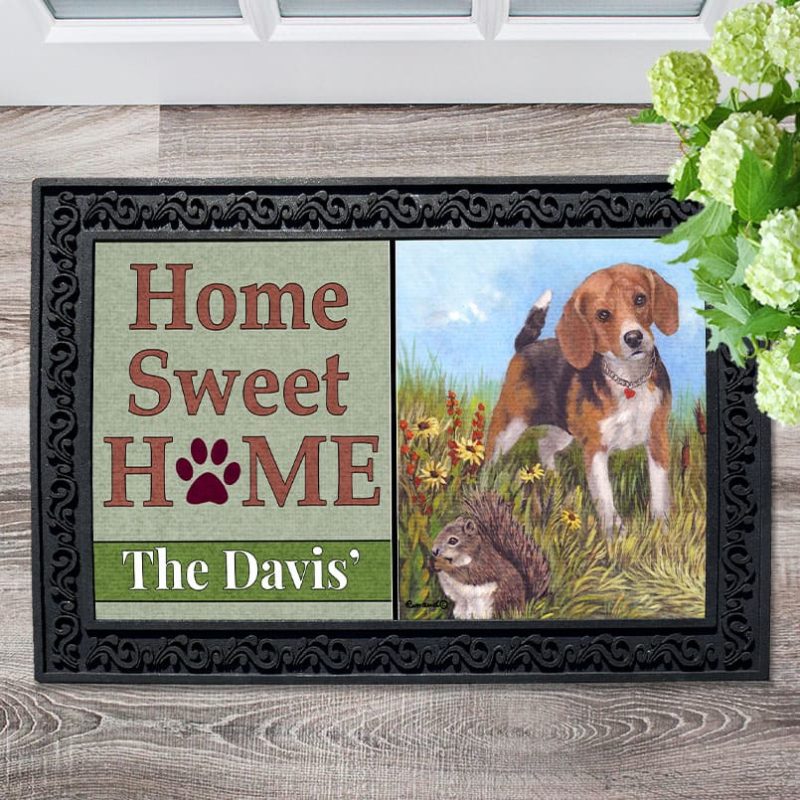 Buy Personalized Beagle Hunter Doormat Spring All Dog