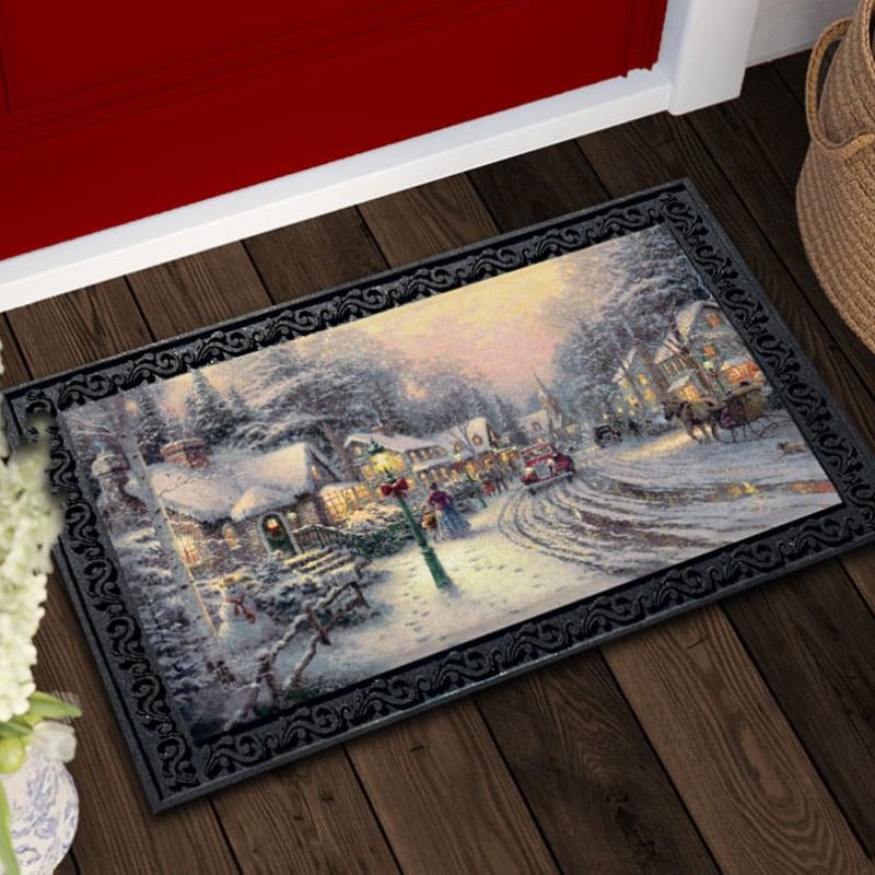 Buy Village Christmas Doormat Winter Christmas Art
