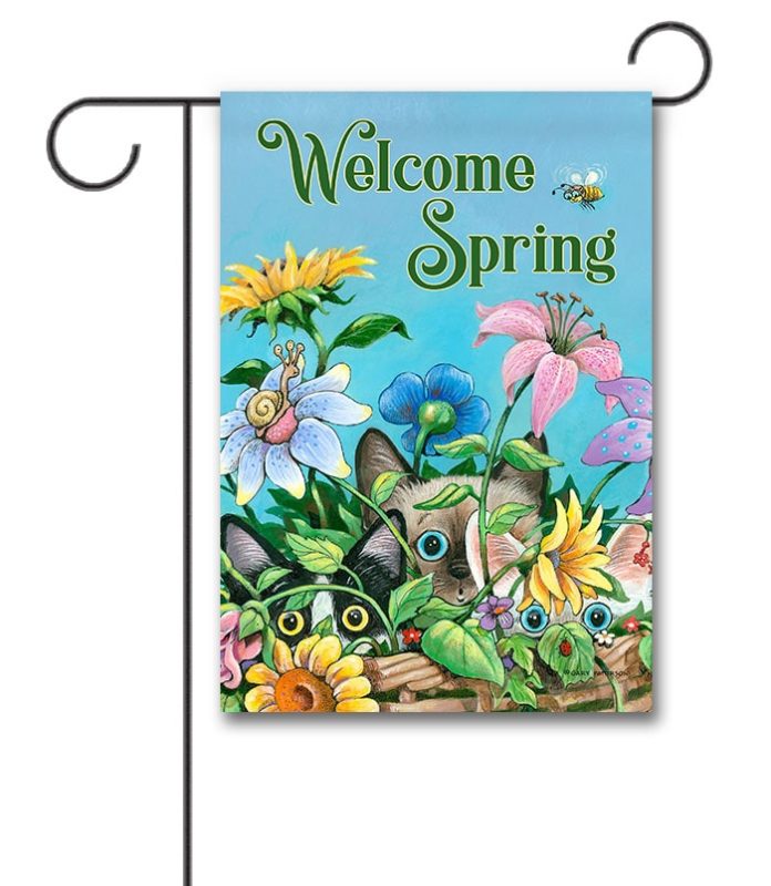 Buy: Welcome Spring Kittens – Garden Flag Spring Flagology.com