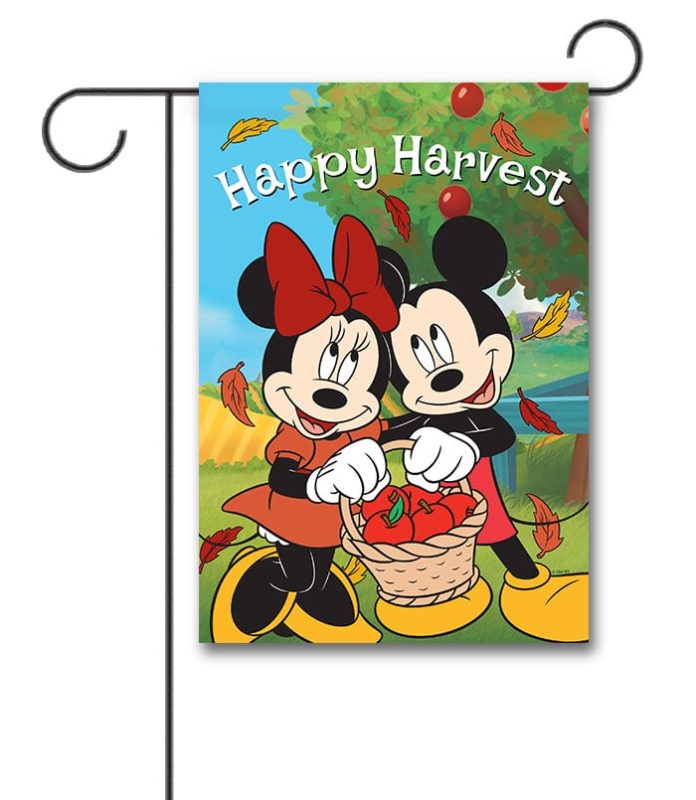 Buy: Mickey and Minnie Happy Harvest – Garden Flag Flagology.com