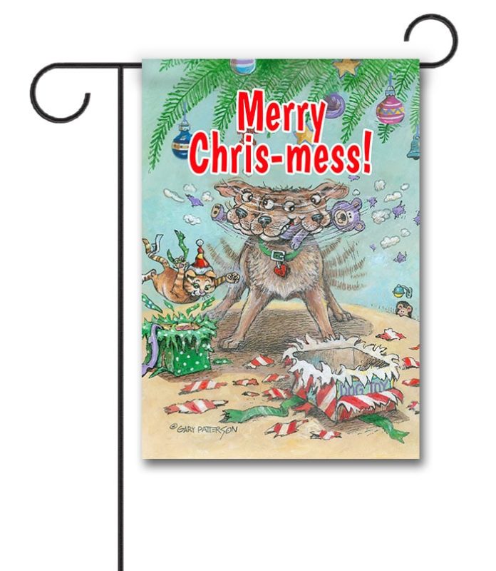 Buy Merry ChrisMess Dog Garden Flag Christmas