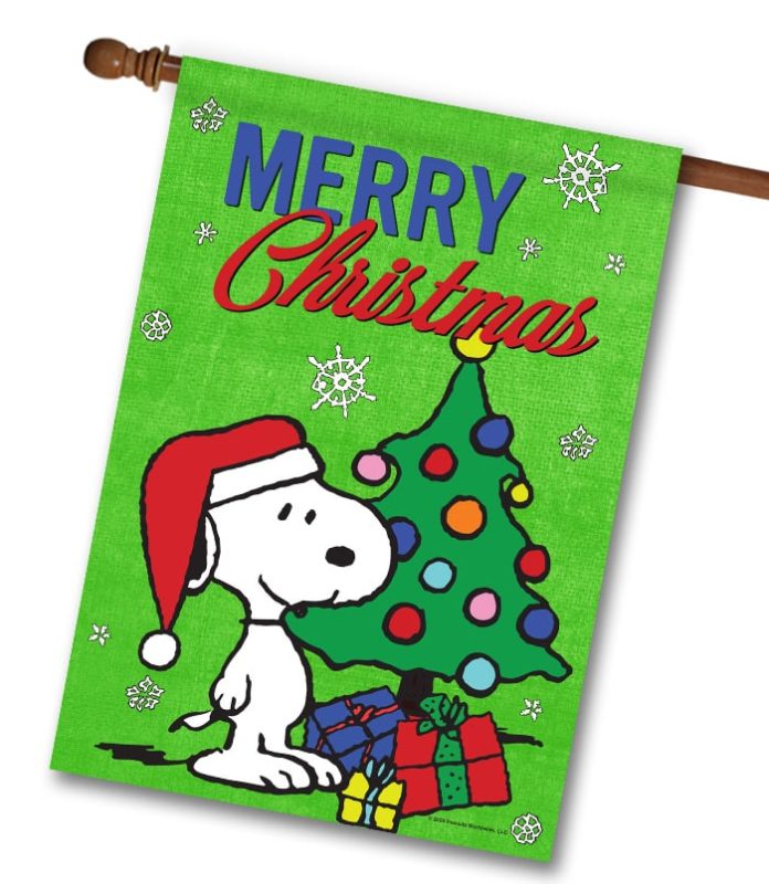 Buy PEANUTS® Merry Christmas Snoopy House Flag
