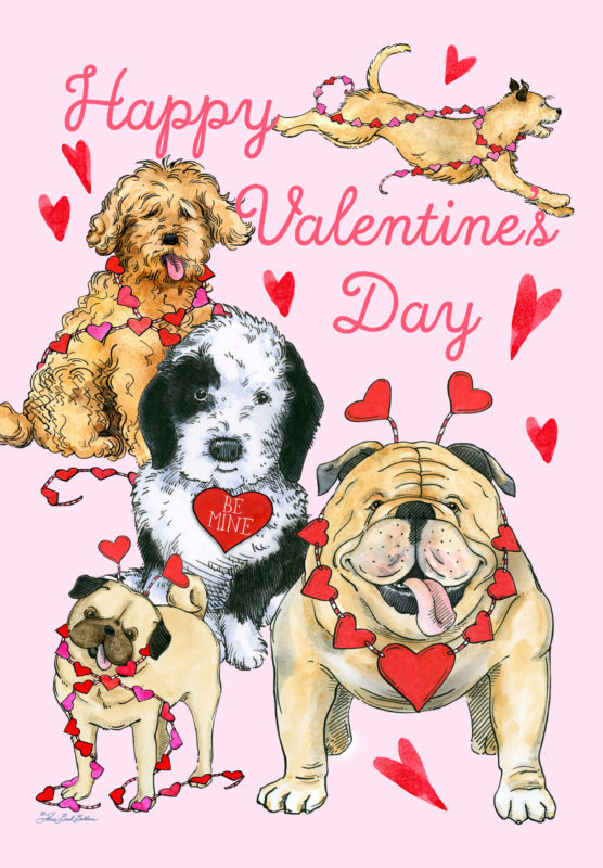 Happy Valentine's Day Dogs   GARDEN