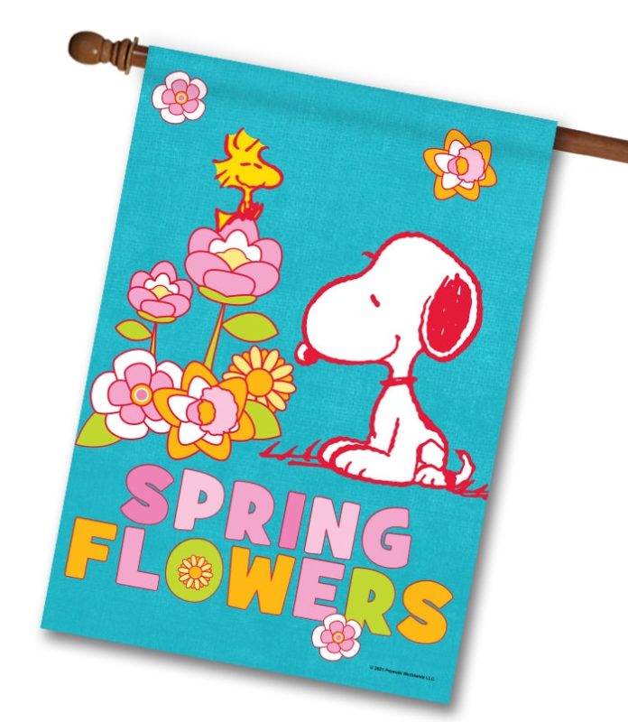 Buy PEANUTS® Spring Flowers House Flag Spring