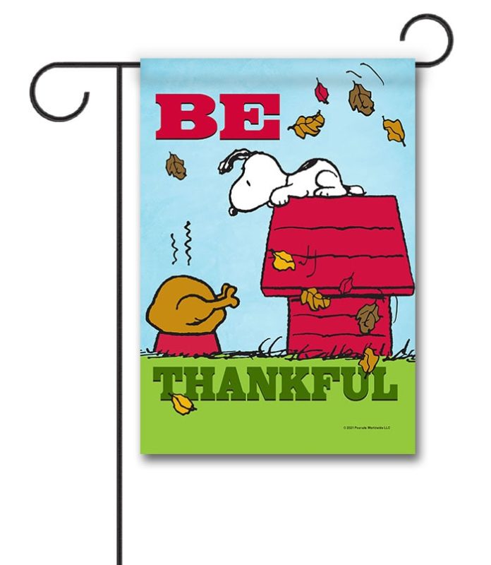 Buy PEANUTS® Be Thankful Snoopy Turkey Garden Flag