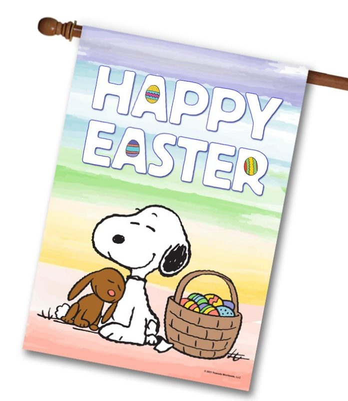 Buy PEANUTS® Easter Bunny Love House Flag