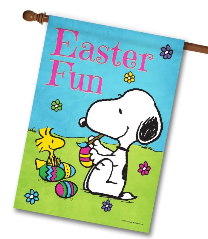 Buy PEANUTS® Snoopy Painting Eggs House Flag
