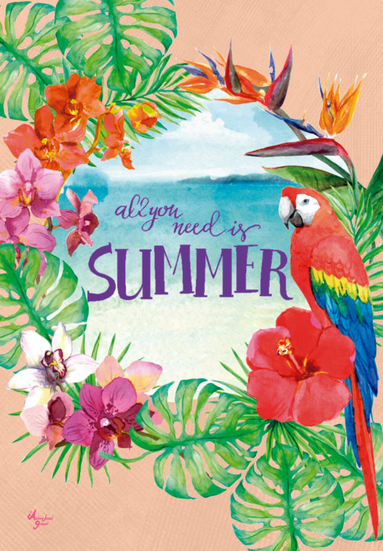 All You Need is Summer Parrot   Garden