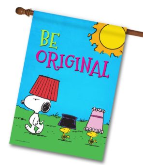 Buy: PEANUTS® Be Original Snoopy and Friends – House Flag Flagology.com