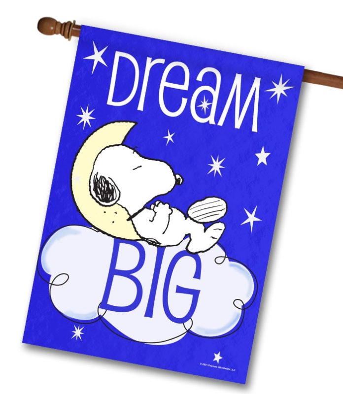 Buy: PEANUTS® Dream Big Snoopy – House Flag Flagology.com
