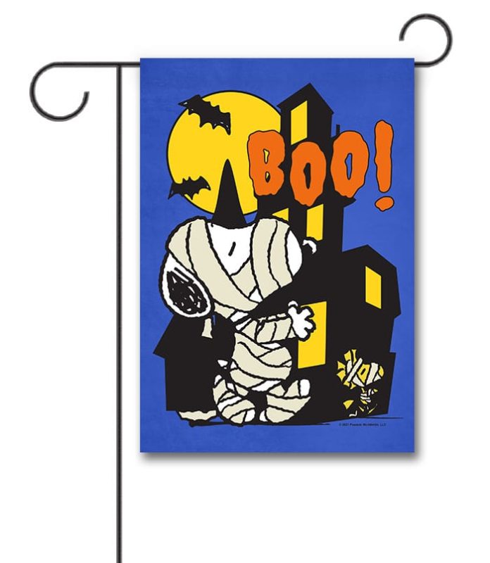 Buy: PEANUTS® Snoopy Haunted House – Garden Flag Flagology.com