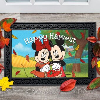 DIS2190 Mickey and Minnie Harvest Fall Disney Doormat