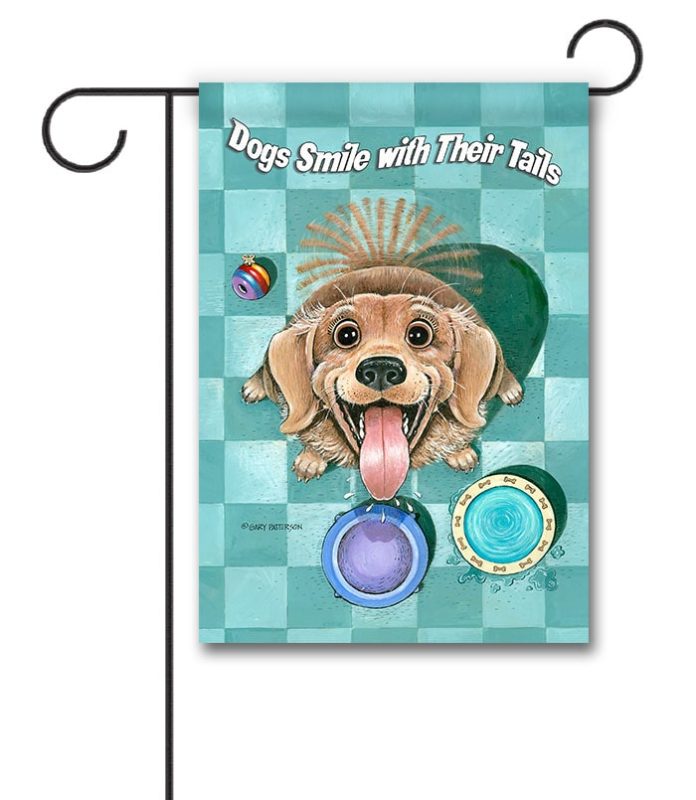 Buy Dogs Smile with Their Tails Garden Flag
