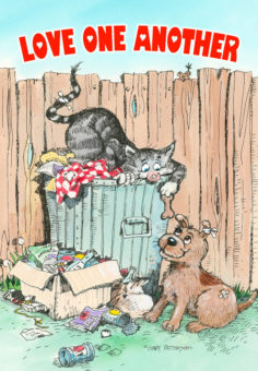 Love One Another Cat and Dog   GARDEN