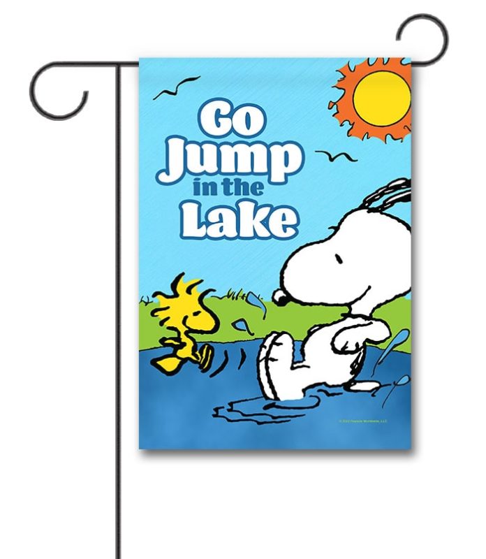 Buy PEANUTS® Go Jump in the Lake Snoopy Garden Flag