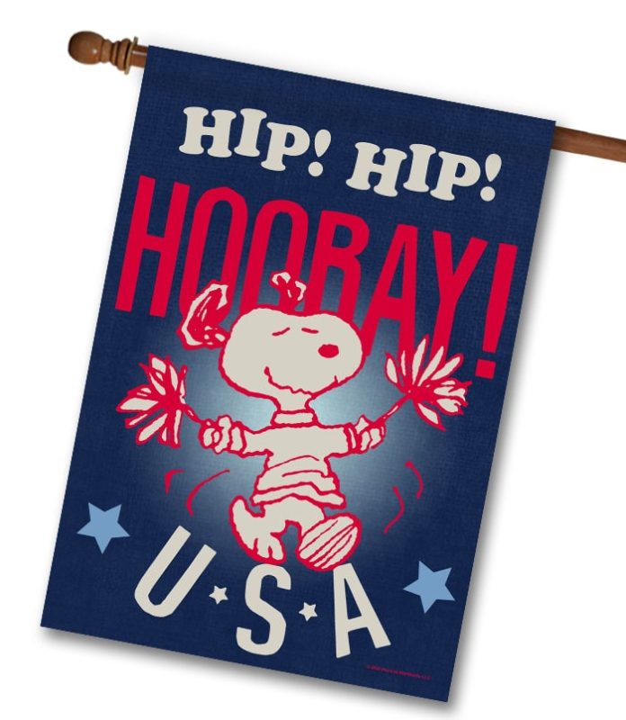 Buy: PEANUTS® Proud to Be American Snoopy & Woodstock – House Flag ...