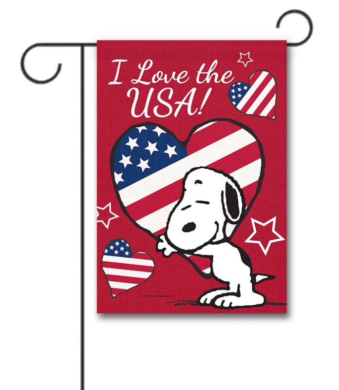 Buy PEANUTS® I Love the USA Snoopy Garden Flag