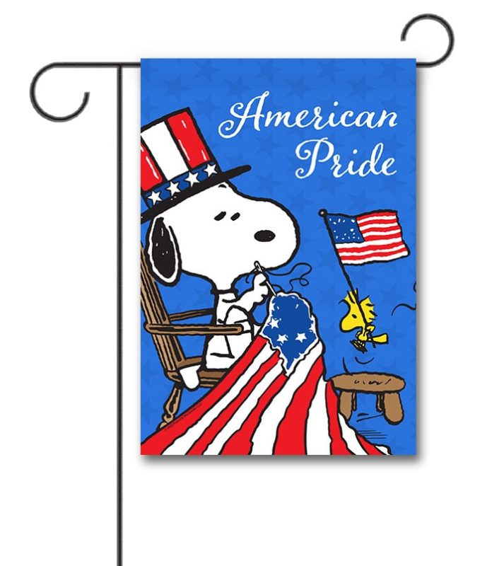 Buy: PEANUTS® Proud to Be American Snoopy & Woodstock – House Flag ...
