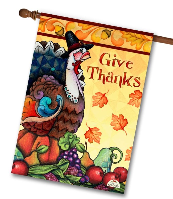 28 X 40 In. Pilgrims Thanksgiving House Flag With Fall Double-Sided Decorative Vertical Flags Decoration Banner Garden Yard Gift
