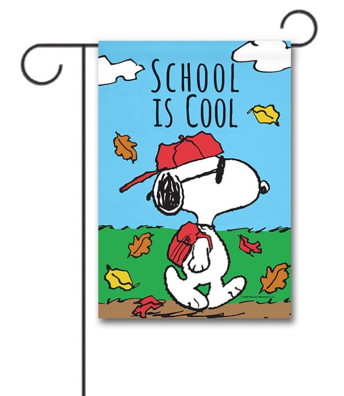 Buy: PEANUTS® School is Cool Snoopy – Garden Flag Flagology.com