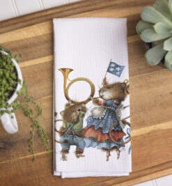 Vera the Mouse Red, White and Blue - Kitchen Tea Towel