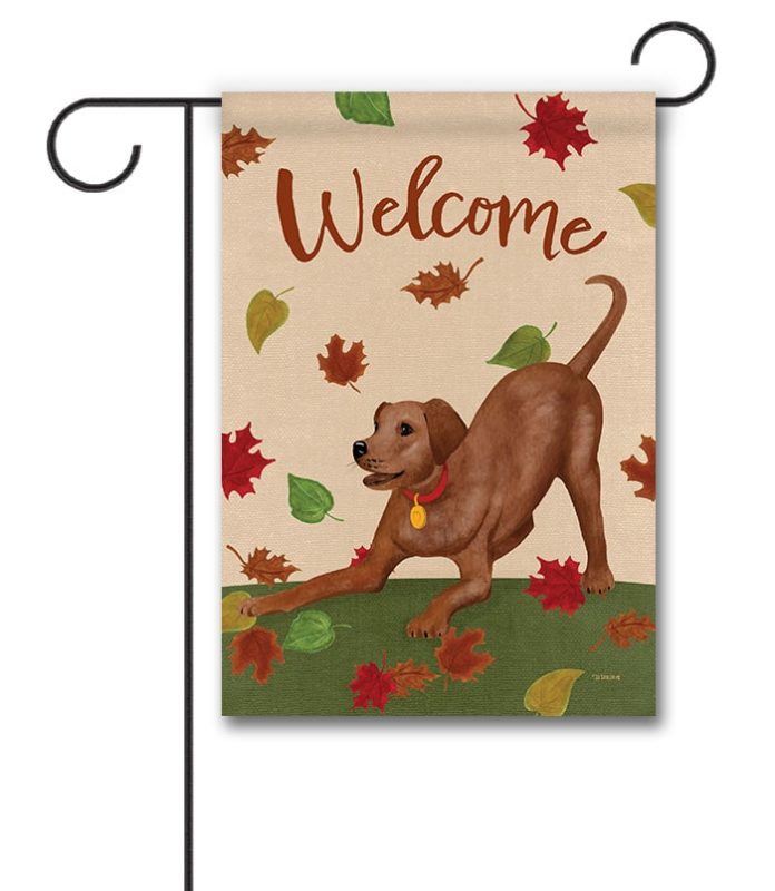 Buy Fall Chocolate Lab Garden Flag Fall Art