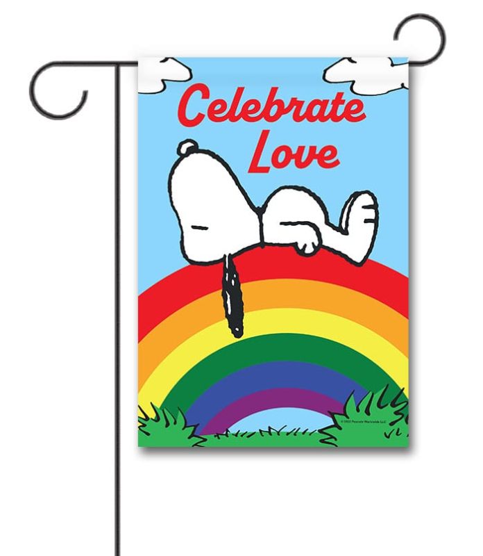 Buy PEANUTS® Rainbow Celebrate Love Snoopy Garden Flag