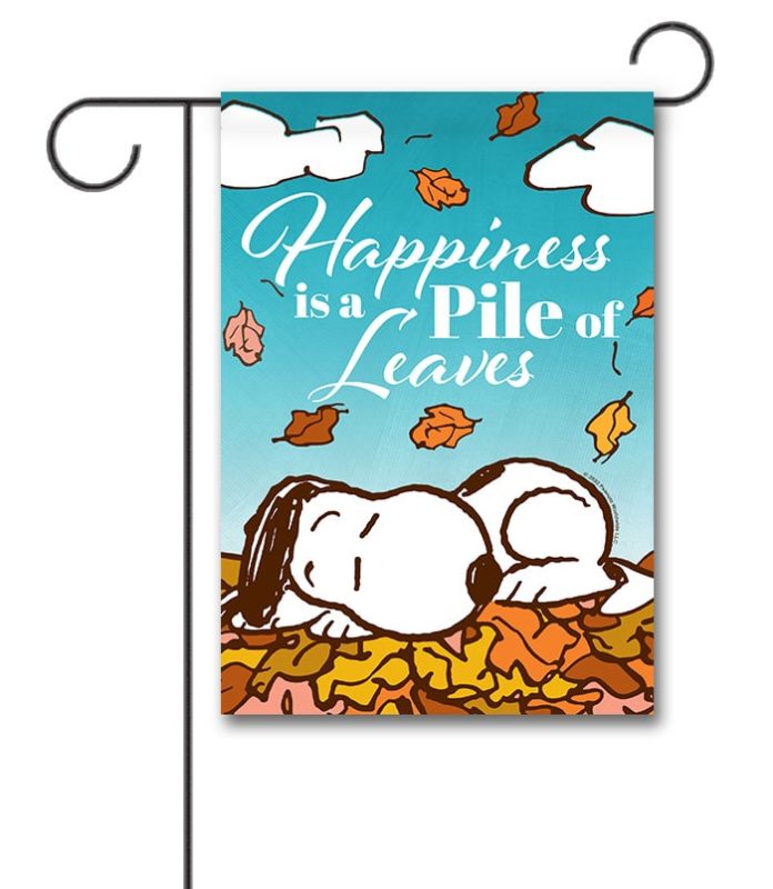 Buy PEANUTS® Happiness is a Pile of Leaves Snoopy Garden Flag