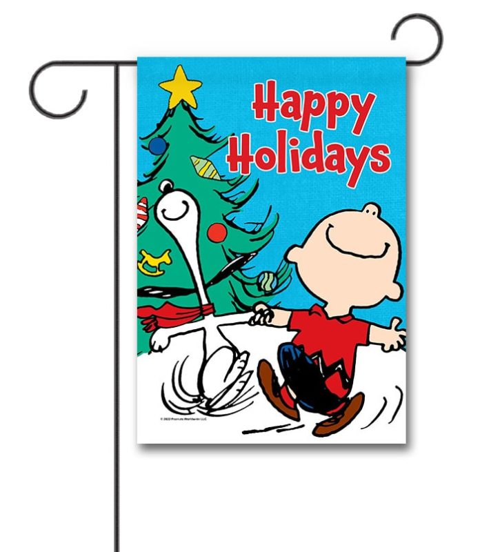 Buy: PEANUTS® Christmas Dance Snoopy and Charlie Brown – Garden Flag