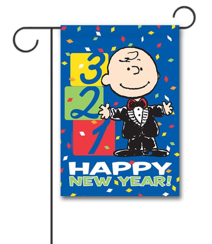 Buy: PEANUTS® Happy New Year Snoopy and Woodstock – Garden Flag ...