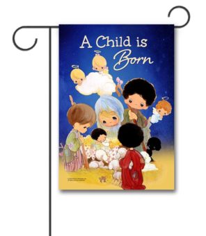 PRM3456 Precious Moments Nativity Garden Flag