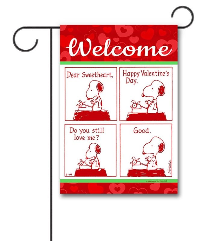 Buy PEANUTS® Valentine Snoopy Comic Garden Flag