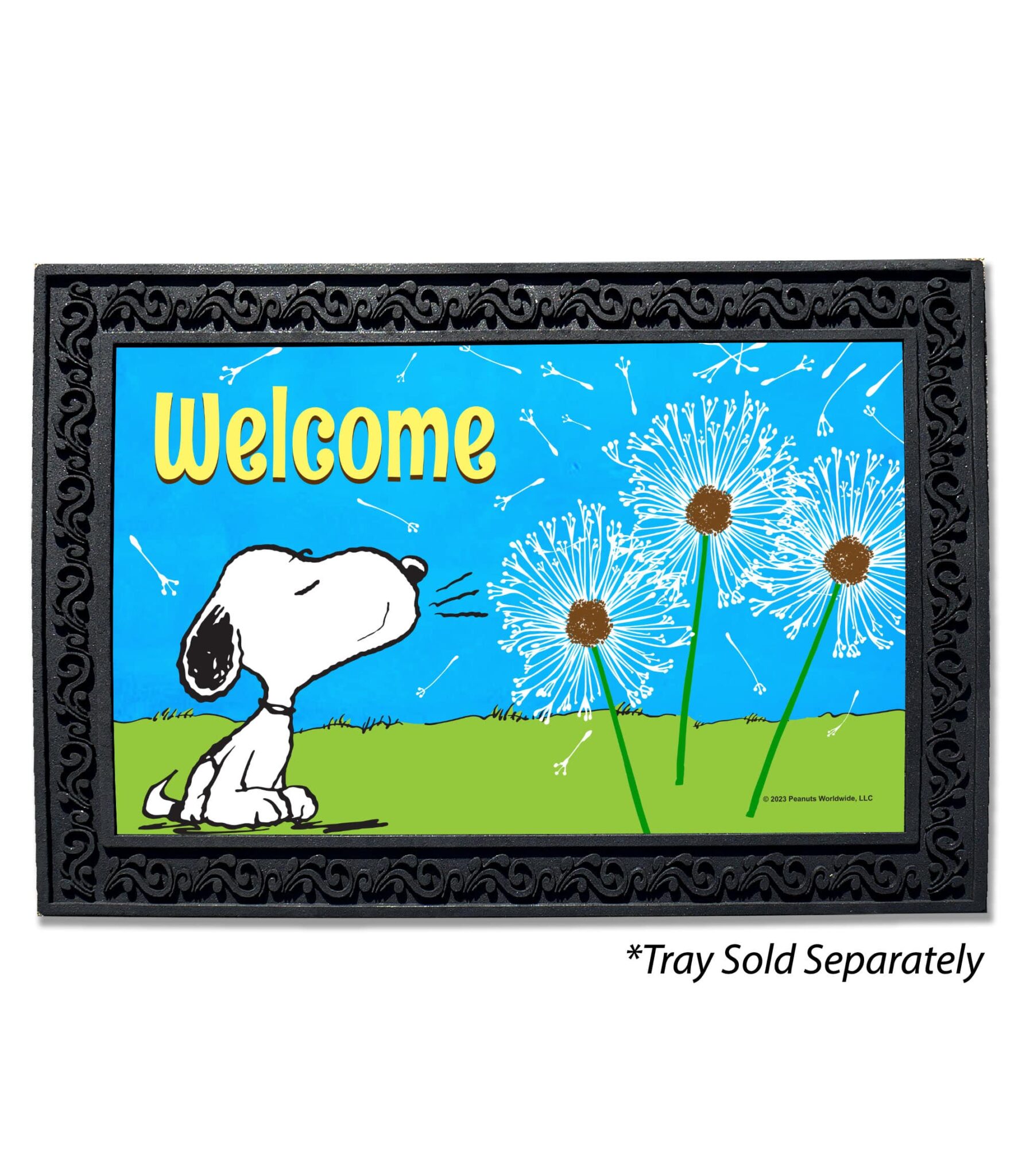 Buy PEANUTS® Blowing Dandelions Doormat Spring Snoopy