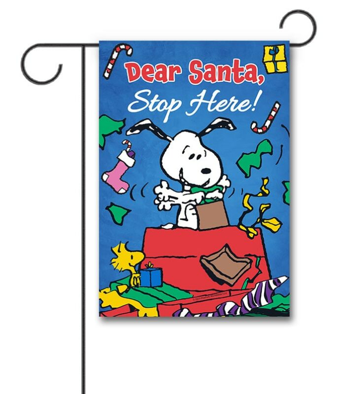 Buy: PEANUTS® Merry Christmas Snoopy and Woodstock – Garden Flag