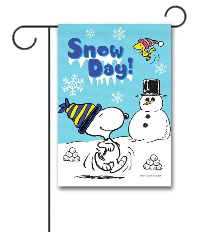 Buy PEANUTS® Snow Day Snoopy and Woodstock Garden Flag