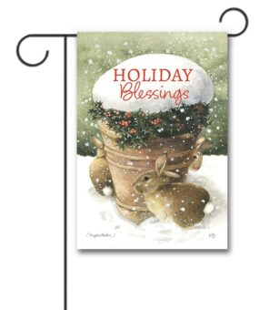 Holiday Blessings Bunnies (452745AO)   GARDEN