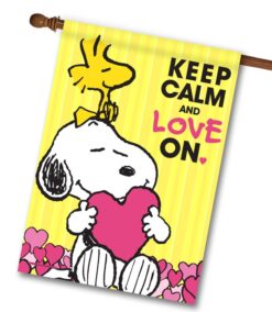 PEANUTS® Keep Calm and Love On Snoopy - House Flag - 28" x 40"