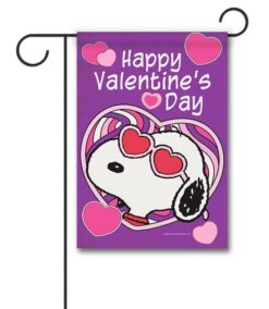 PEANUTS® Happy Valentine's Day Cool Snoopy - Garden Flag - 12.5" x 18"